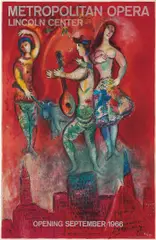 Carmen by Marc Chagall, 1967, Lithograph in colors by Charles Sorlier, on Arches paper, the full sheet, sold Apr 2019