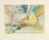 Man Ray, L'Aventure (Adventure), 1972, Etching and aquatint in colors, on Arches paper, with full margins