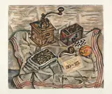 Joan Miró, Le Moulin à café (Coffee Grinder), 1954, Etching and aquatint in colors, on Rives BFK paper, with full margins