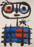 Mangeur de soleil (Sun Eater) by Joan Miró, 1955, Lithograph in colors, on Arches paper, with full margins, sold Apr 2019