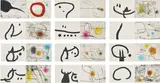 Joan Miró, Lapidari "Llibre de les propietats de les pedres" (Lapidary "Book of the Property of Stones"), 1981, The complete set of 24 prints including 12 etching and aquatints in colors and 12 etchings in black, on 12 sheets of Arches paper, the full sheets, folded (as issued), with colophon, title page, texts, and original linen-covered portfolio with printed spine and semi-precious stone