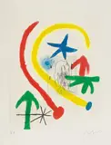 Joan Miró, Chemin de ronde II (Parapet Walk II), 1966, Etching and aquatint in colors, on Rives BFK paper, with full margins