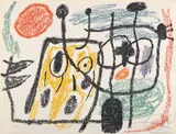 Album 21: one plate by Joan Miró, 1978, Lithograph in colors, on wove paper, the full sheet, sold Apr 2019