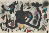 El vol de l'alosa (The Flight of the Lark) by Joan Miró, 1973, Lithograph in colors, on Guarro paper watermark Miró, the full sheet, sold Apr 2019