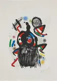 La Jeteuse de sorts (The Spellcaster) by Joan Miró, 1981, Lithograph in colors, on Arches paper, with full margins, sold Apr 2019