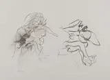 Willem de Kooning, Two Figures, 1973, Offset lithograph, on wove paper, with full margins