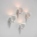 Jacques Grange, Set of four wall lights, circa 2021, Painted plaster