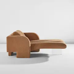 Vladimir Kagan, "Deco" lounge chair, model no. 7530-L, circa 1975, Acrylic, fabric upholstery