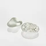 Ritsue Mishima, Two "Moonstones", 2000, Blown and applied glass