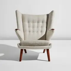 Hans J. Wegner, “Papa Bear” armchair, model no. AP19, designed 1951, Teak, fabric upholstery