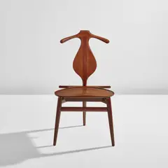 Hans J. Wegner, "Valet" chair, model no. 540, circa 1953, Teak, oak, brass, leather
