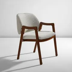 Ico Parisi, Armchair, model no. 814, circa 1961, Walnut, fabric upholstery