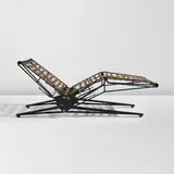 Osvaldo Borsani, Adjustable daybed, model no. L77, circa 1957, Painted steel, rubber webbing, brass-plated steel