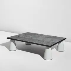Jacques Grange, Unique coffee table, 2021, Glazed porcelain, painted steel