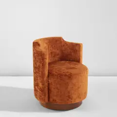 Jacques Grange, Slipper chair, circa 2022, Walnut, fabric upholstery