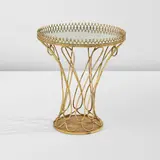 French (?), Gueridon, 20th century, Gilt iron, mirrored glass