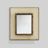 Carlo Scarpa, Mirror, model no. 30, circa 1937, Battuto glass, mirrored glass, brass
