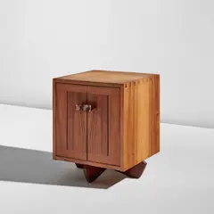 George Nakashima, "Kornblut" cabinet, 1989, English walnut, American black walnut, walnut burl