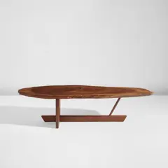 "Minguren II" coffee table by George Nakashima, 1981, American black walnut, sold Jun 2026