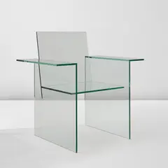 Shiro Kuramata, "Glass Chair", 1976, Glass, Photobond 100 adhesive