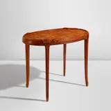 Léon Jallot, Table, circa 1912, Merisier, birch burl-veneered wood
