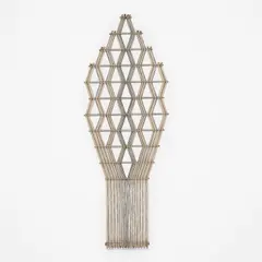 Macrogauze M.143 NO.43 by Peter Collingwood, circa 1974, Linen, steel rods, sold Feb 2025