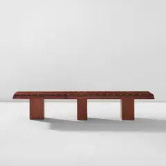 Minjae Kim, "Scalloped Bench", 2022, Walnut