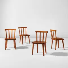 Axel Einar Hjorth, Set of four side chairs, from the "Utö" series, circa 1932, Pine
