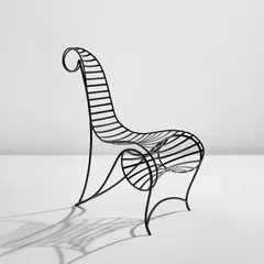 André Dubreuil, "Spine" chair, circa 1986, Painted steel