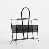 Mathieu Matégot, "Harpers" magazine rack, circa 1956, Painted steel, brass
