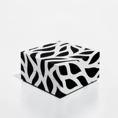 "Loopy Doopy" box by Sol LeWitt, 1999, Painted wood, copper, offered Feb 2025