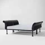 Julian Schnabel, "Twin Sleigh" bed, from the apartment of Anh Duong, 1989, Patinated steel, patinated bronze