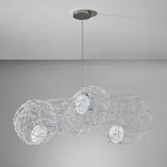 "Born, Raised, and Protected: Benjamin" ceiling light by Marcel Wanders, 2017, Painted steel, chromium-plated steel, glass, offered Feb 2025