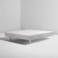 "Pizzo Carrara" low table by Marcel Wanders, 2007, Sandblasted Carrara marble, painted metal, sold Feb 2025