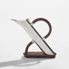 Matteo Thun, "Pinguino" teapot, 1986, Sterling silver, maple, East Indian rosewood