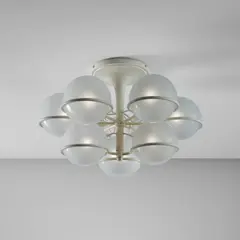 Ceiling light, model no. 2042/8 by Gino Sarfatti, circa 1963, Painted aluminum, glass, sold Feb 2025