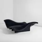 "Waves" sofa, model no. EJ 142 by Anne-Mette Jensen and Morten Ernst, circa 1994, Leather, painted fiberglass, sold Feb 2025