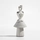 Gio Ponti, "Donna uccello" figure with corset, circa 1951, Glazed terracotta