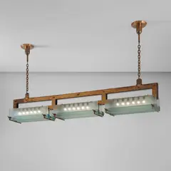 Gio Ponti and Pietro Chiesa, Large ceiling light, circa 1930, Copper, glass