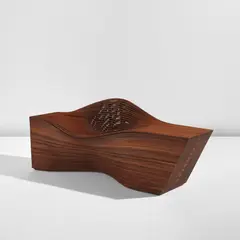 Bae Se Hwa, "Steam 12" bench, 2010, Molded and laminated walnut