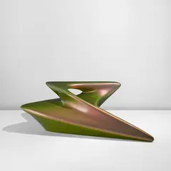 Zaha Hadid, "Gyre" lounge chair, from the "Seamless" series, 2006, Polyester resin, polyurethane lacquer