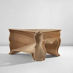 "Cinderella" table by Jeroen Verhoeven, 2004, CNC-cut birch plywood, offered Jun 2025