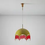 Angelo Lelii, Ceiling light, circa 1959, Painted aluminum, brass, glass