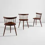 Set of three “Mira” chairs by George Nakashima, 1957, American black cherry, sold Dec 2025