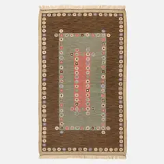 "Tusenskönan" (Daisy) carpet by Marta Maas-Fjetterstrom, designed 1933, executed 1933-1941, Handwoven wool on a linen warp, sold Dec 2025