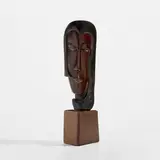 Seizo Sugawara, "Tête de femme" sculpture, circa 1928, Lacquered wood