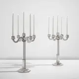 Jean Puiforcat, Pair of candelabra, circa 1935, Sterling silver