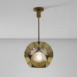 Angelo Lelii, Ceiling light, circa 1963, Brass, painted brass, glass
