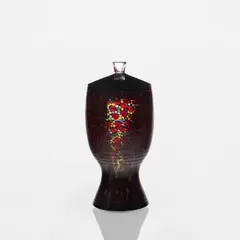 Yoichi Ohira, "Finestre N. 27 (Calice)" vase, 2007, Hand-blown glass murrine with granular inserts, carved and polished surface