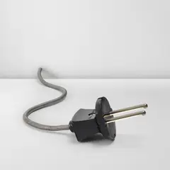Yonel Lebovici, Prototype "Fiche Mâle" lamp, 1977, Plastic, chromium-plated steel